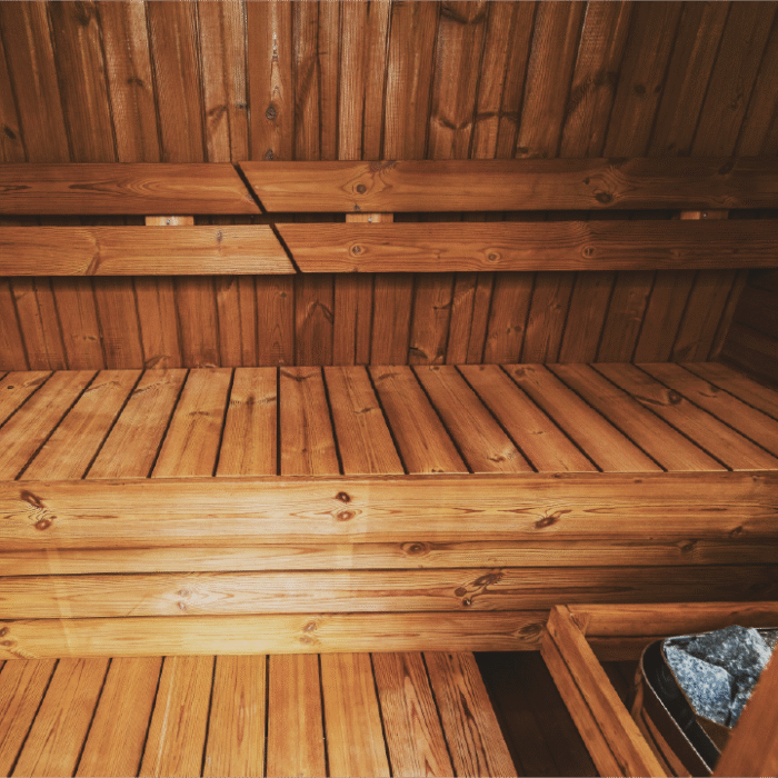 Mande Spa USA MW12 Outdoor Sauna Interior