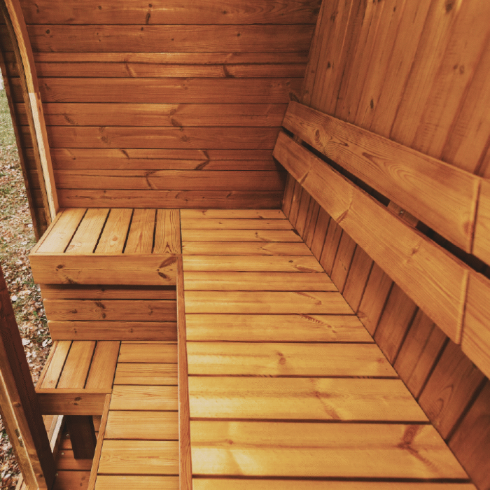 Mande Spa USA MW12 Outdoor Sauna Interior