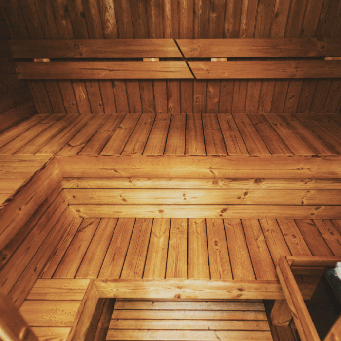 Mande Spa USA MW16 Outdoor Sauna Interior