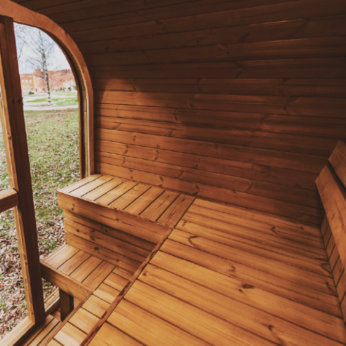Mande Spa USA MW16 Outdoor Sauna Interior