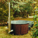 Round Hot Tub Burnt Wood MWT4 Hot tub